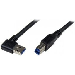 StarTech.com Cable 1m USB 3.0 Super Speed USB B Macho a USB A Macho Acodado en Ángulo a la Derecha -