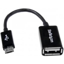 StarTech.com Cable Adaptador de 12cm Micro USB Macho a USB A Hembra OTG para Tablets Smartphones - N