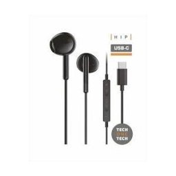 Tech One T Auriculares Intrauditivos Tech One con Micrófono - USB Tipo-C - Negros