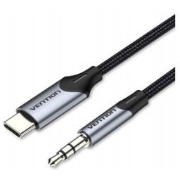 Vention Cable Conversor Audio BGKHF - USB Tipo-C Macho - Jack 3.5 Macho - 1m - Gris