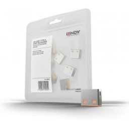 Lindy 40463 Bloqueador de puerto USB tipo A - Naranja - (ABS) 10 pieza(s)