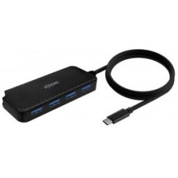 Aisens Hub USB 3.1 USB-C, USB-C/M-4x Tipo A/H, Negro, 60cm