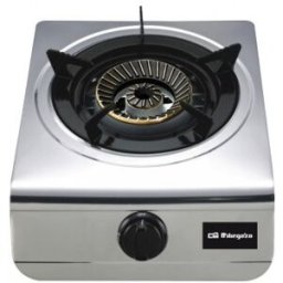 Orbegozo FO 1700, Mesa, Encimera de gas, Negro, Acero inoxidable, 4300 W, propano/butano, Giratorio