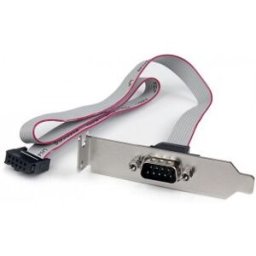 StarTech.com Adaptador de 0.4m Header Cabezal Bracket Serie Serial DB9 RS232 a IDC 10 Pines Placa Ba