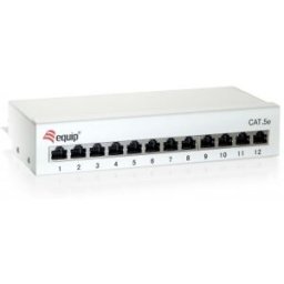 Equip PATCH PANEL DE ESCRITORIO CAT 6 APANTALLADO 12 PUERTOS COLOR BLANCO