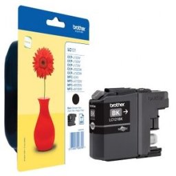 Brother LC121BK - Cartucho de impresión - 1 x negro - 300 páginas - blíster - para DCP J132W, J152W,