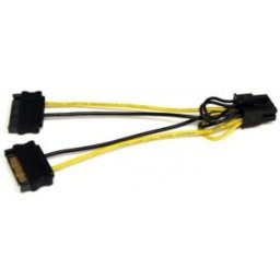StarTech.com Cable Adaptador 15cm Alimentación SATA a Conector 8 Pines de Corriente de Tarjeta Gráfi