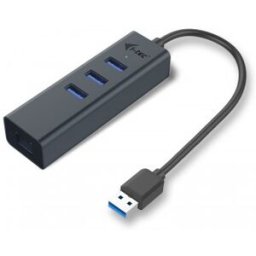 i-tec Metal Concentrador HUB USB 3.0 Metal, USB 3.0 (3.1 Gen 1) Type-A, RJ-45,USB 3.0 (3.1 Gen 1) Ty