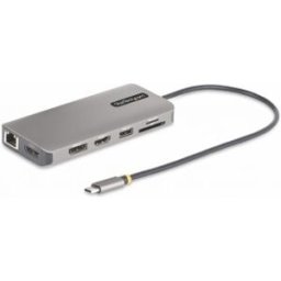 StarTech.com Adaptador Multipuerto USB-C de 3 Monitores HDMI/DP - 4K 60Hz Doble + 4K 30Hz HDMI y DP