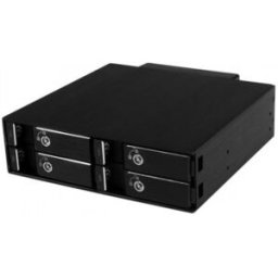 StarTech.com Backplane Rack Móvil 5,25 Pulgadas a 4 Unidades 2,5 SATA/SAS