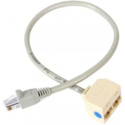 StarTech.com RJ45 Splitter Adapter Cable , Macho/hembra, Gris, RJ45 Male, 2x RJ45 Female, Splitter