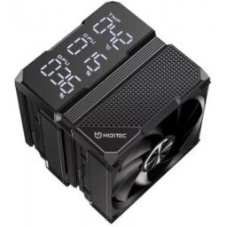 Hiditec DC40 PRO - Disipador CPU - Pantalla Digital - 6 Heatpipes - 2x120mm FDB - 270W TDP