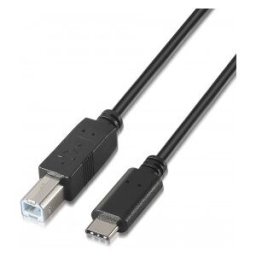 Aisens A107-0054 cable USB 2 m USB 2.0 USB C USB B Negro