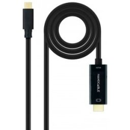 Nanocable Cable Conversor USB-C a HDMI 1.4 4K@30HZ 3 m, Negro