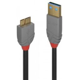 Lindy 36765 Cable USB 0,5 m USB 3.2 Gen 1 (3.1 Gen 1) USB A Micro-USB B - Negro