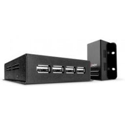 Lindy 42681 ampliador de red Transmisor y receptor de red Negro
