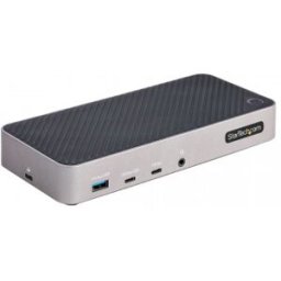 StarTech.com Docking Station USB-C para 3 Monitores - Dock USB C Triple HDMI/DP de 4K - 5x Hub USB -