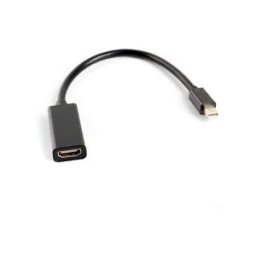 Lanberg ADAPTADOR MINI DISPLAYPORT CABLE 20CM MACHO A HDMI HEMBRA AD-0005-BK - RESOLUCIÓN HASTA 1080