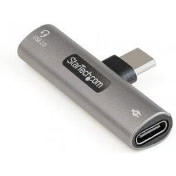 StarTech.com Adaptador de Audio y Carga USB-C - Adaptador de Audio USB Tipo C con USB-C para Auricul
