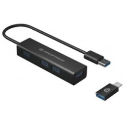 Conceptronic HUBBIES06B hub de interfaz USB 3.2 Gen 1 (3.1 Gen 1) Type-A 5000 Mbit/s Negro