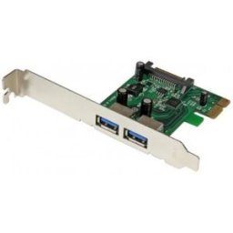StarTech.com Tarjeta PCI Express de 2 Puertos USB 3.0 SuperSpeed con UASP y Alimentación SATA - Adap