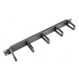 Lanberg ORGANIZADOR DE CABLES AK-1202-B - 19'/48.26CM - 5 SOPORTES DE PLÁSTICO TIPO B - 1U - NEGRO
