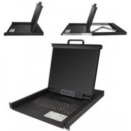 StarTech.com Consola para Armario Rack con KVM VGA y Pantalla de 19 Pulgadas - 1U, 48,3 cm (19"), 12