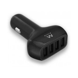 Ewent EW1354 Cargador Coche Puertos USB 9.6 - Negro