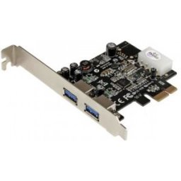 StarTech.com Adaptador Tarjeta Controladora PCI Express PCI-E 2 Puertos USB 3.0 con Alimentación Mol
