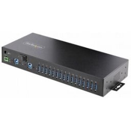StarTech.com Hub Ladrón Industrial de Metal USB 3.0 5Gbps de 16 Puertos - de Montaje - Alimentación