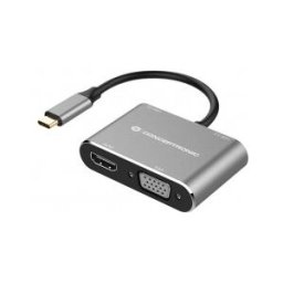 Conceptronic DONN16G base para portátil y replicador de puertos Alámbrico USB 3.2 Gen 1 (3.1 Gen 1)