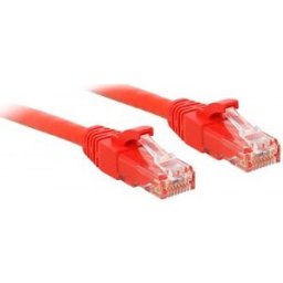 Lindy RJ-45 Cat6 U/UTP 0.5 m cable de red Rojo 0,5 m U/UTP (UTP)