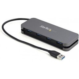 StarTech.com HB30AM4AB hub de interfaz USB 3.2 Gen 1 (3.1 Gen 1) Type-A 5000 Mbit/s Negro, Gris
