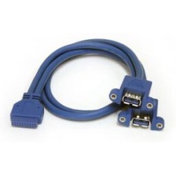 StarTech.com Cable Extensor 50cm 2 Puertos USB 3.0 para Montaje en Panel conexión a Placa Base - Hem
