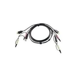 Aten 2L-7D02UH cable para video, teclado y ratón (kvm) 1,8 m Negro