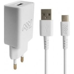 Cargador de Pared Myway MYWEPAK0002 - 1xUSB + Cable USB Tipo-C - 15W