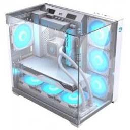 Hiditec SKY Torre Transparente, Blanco