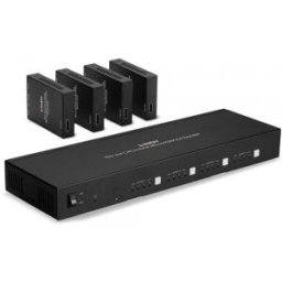 Lindy 38328 extensor audio/video Transmisor y receptor de señales AV Negro