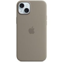 Funda Silicona Gris para Apple iPhone 15 Plus