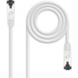 Nanocable Cable de Red Latiguillo Cat.8.1 2GHz LSZH SSTP AWG26, Blanco, 1 m