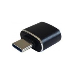 Aisens Mini adaptador USB 3.1 Gen2 3A, tipo USB-C/M-A/H, Negro