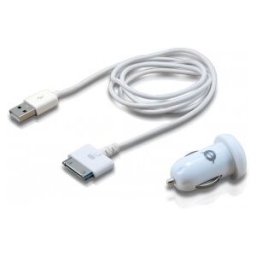 Conceptronic CUSBCAR2ASET, Auto, MP3, MP4, Smartphone, Tableta, Encendedor de cigarrillos, Blanco, 1