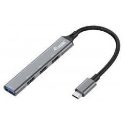 Equip 128961 hub de interfaz USB 3.2 Gen 1 (3.1 Gen 1) Type-C 5000 Mbit/s Negro, Gris