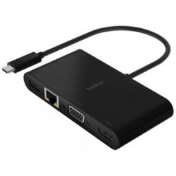 Belkin AVC004BTBK hub de interfaz USB 3.2 Gen 1 (3.1 Gen 1) Type-C Negro
