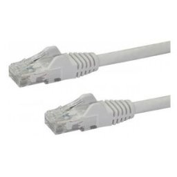 StarTech.com Cable de Red de 0,5m Blanco Cat6 UTP Ethernet Gigabit RJ45 sin Enganches, 0,5 m, Cat6,