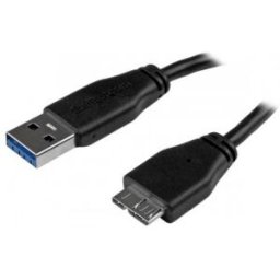 StarTech.com Cable micro USB 3.0 delgado de 15cm, 0,15 m, USB A, Micro-USB B, 3.0 (3.1 Gen 1), Macho