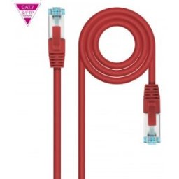 Nanocable Cable de Red Cat.7 600MHZ LSZH SFTP PIMF AWG26, Rojo, 1 m