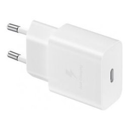 Cargador - Samsung EP-T1510XWEGEU, Cable USB-C - 15W - Carga rápida - Blanco