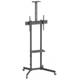 Aisens Soporte De Suelo Eco Con Rueda, Bandeja Para DVD Y Soporte De Cámara Para Monitor/TV 45kg De