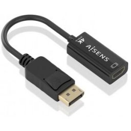 Aisens Conversor DisplayPort a HDMI 4K@60Hz, DP/M-HDMI/M, Negro, 15cm